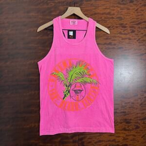 90s Pink Panama Jack Pink Mens Tank Top S